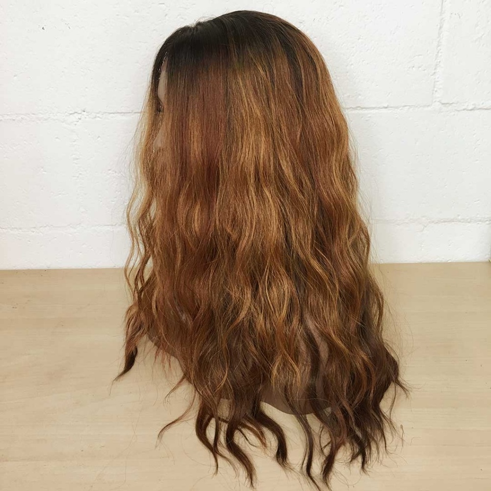 24" Brown/Red Wavy Lace Front Wig | Elaine - Picture 3 of 8